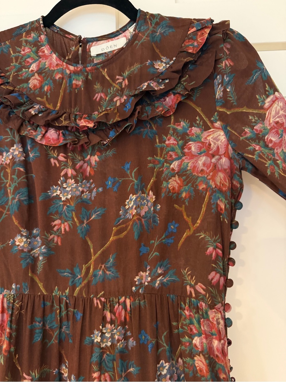 Dôen Aster Dress Bordeaux Winter Floral XS - Picture 11 of 17